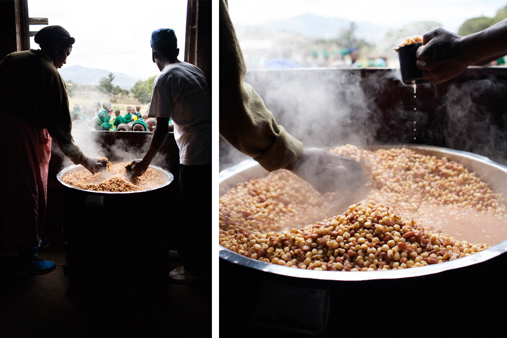 serving githeri